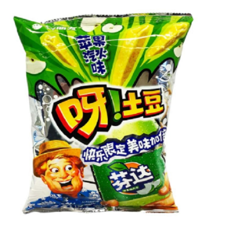 Chips Fries Fanta Apple Green