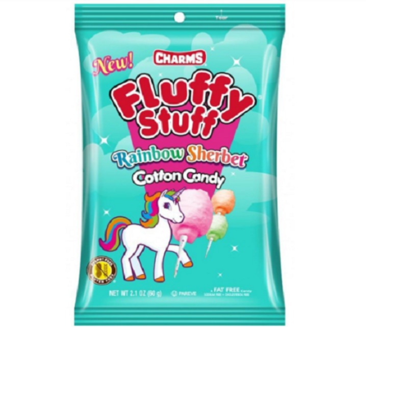 Charms Fluffy Stuff Rainbow Sherbet Cotton Candy