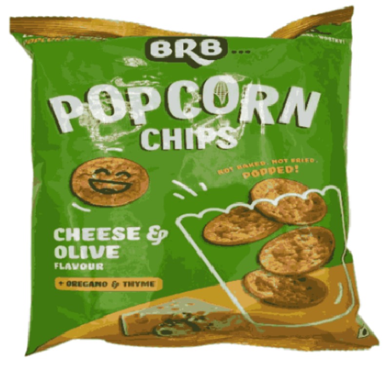 BRB POPCORN CHIPS (CHEESE OLIVE FLAVOUR) – 48g