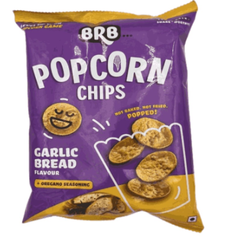 BRB Popcorn Chips (Saveur Pain à l'Ail) – 48g