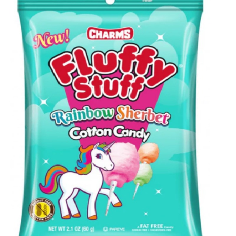 Charm's Fluffy Stuff Cotton Candy Rainbow Sherbet